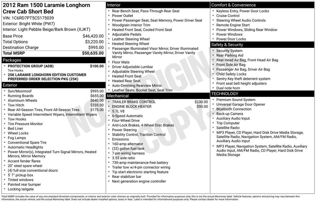 2012 RAM 1500 Laramie Longhorn