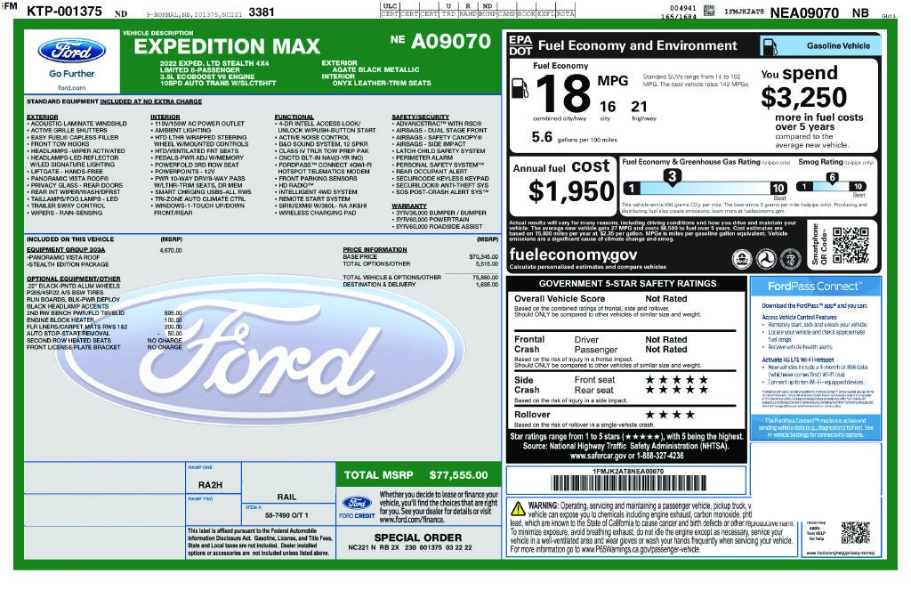 2022 Ford Expedition Max Limited